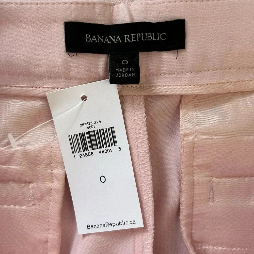 Banana Republic Tailored Shorts  Stretch Crepe Blush Pink Size 0 NWT - Picture 11 of 16